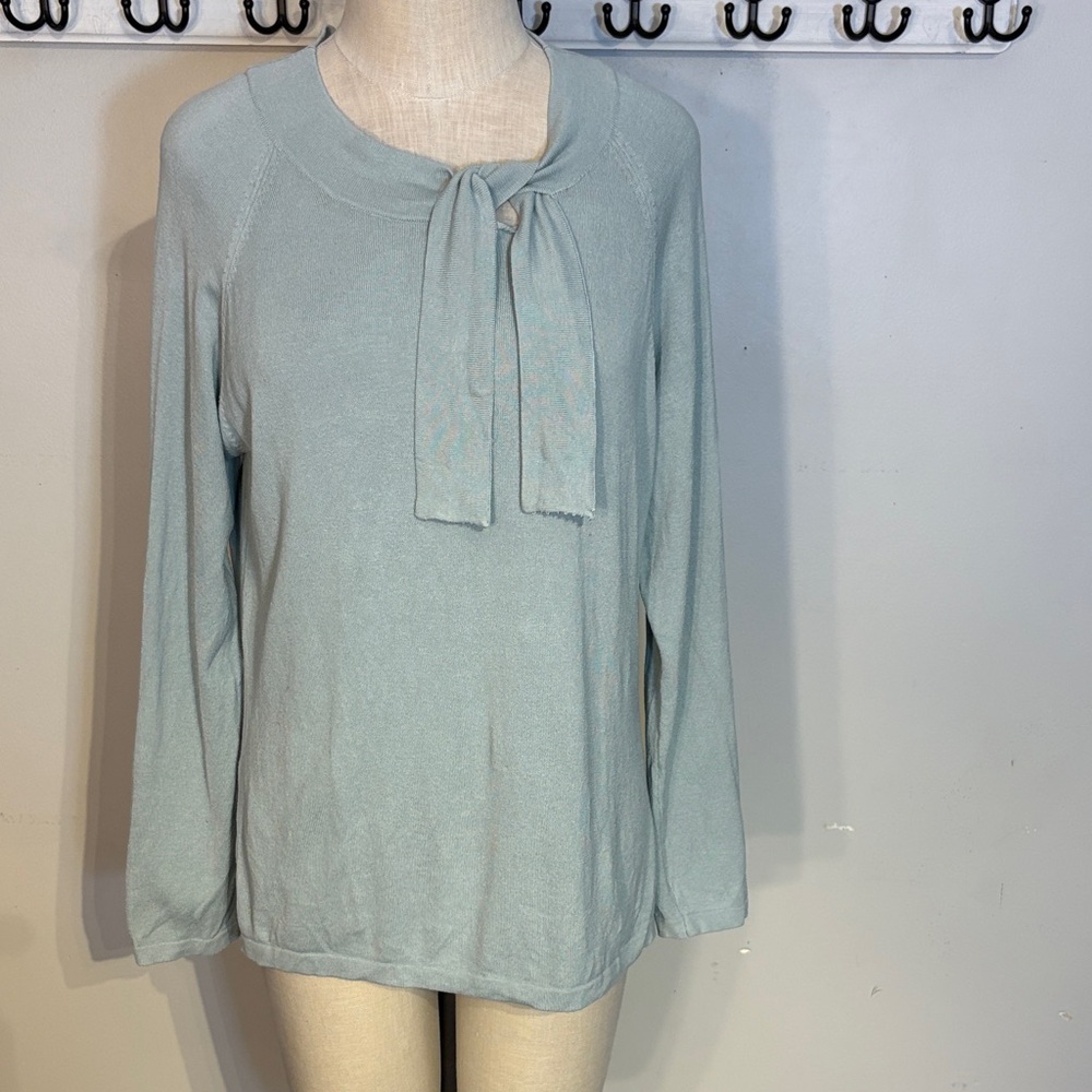 Kenzie Silk Blend Light Blue Knit Top Nwt size XL